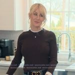 Alisa’s burgundy contrast sweater on Earle Meets World