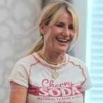 Alisa’s cherry soda printed tee on Earle Meets World Alisa’s cherry soda printed tee on Earle Meets World