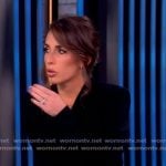 Alyssa’s black belted blazer dress on The View Alyssa’s black belted blazer dress on The View