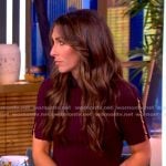 Alyssa’s burgundy knit dress on The View Alyssa’s burgundy knit dress on The View