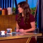 Alyssa’s burgundy mini dress on The View Alyssa’s burgundy mini dress on The View