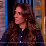 Alyssa’s navy peplum mini dress on The View