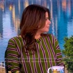 Ana's green striped top and pant set on The View Ana's green striped top and pant set on The View