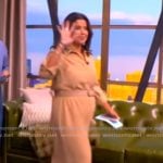 Ana’s khaki belted shirtdress on The View Ana’s khaki belted shirtdress on The View