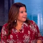 Ana’s red floral pleated blouse on The View Ana’s red floral pleated blouse on The View