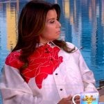 Ana’s white floral print shirt on The View