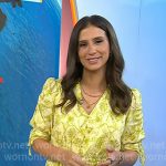 Angie Lassman’s yellow floral mini dress on Today