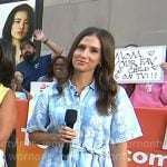 Angie’s light blue printed short sleeve shirtdress on Today Angie’s light blue printed short sleeve shirtdress on Today