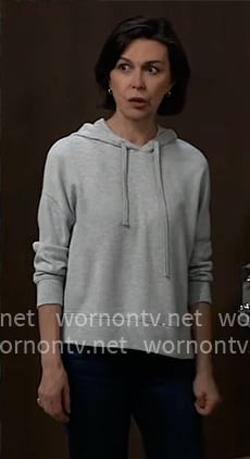 Anna's grey hoodie on General Hospital
