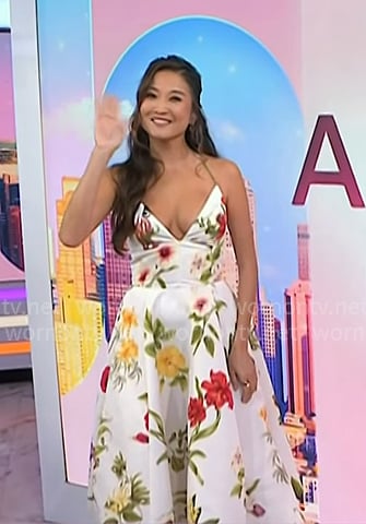 Ashley Park’s white floral midi dress on Today