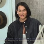 Ashley’s denim bomber jacket on Earle Meets World Ashley’s denim bomber jacket on Earle Meets World