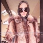 Ashtin’s brown fur jacket on Earle Meets World