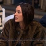 Ashtin’s brown shearling jacket on Earle Meets World