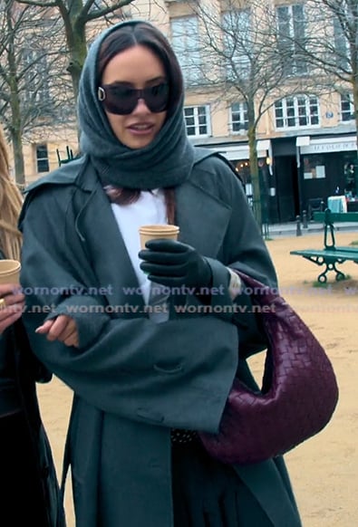 Ashtin's gray maxi coat on Earle Meets World