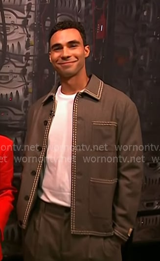 Austin Scott’s grey jacket with white stitching on Today Austin Scott’s grey jacket with white stitching on Today