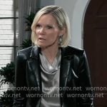 Ava’s leather blazer on General Hospital Ava’s leather blazer on General Hospital
