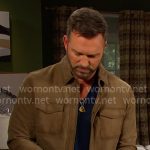 Brady’s brown suede shirt jacket on Days of our Lives Brady’s brown suede shirt jacket on Days of our Lives