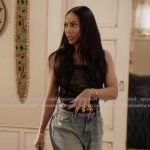 Breonna’s black leather top on All American