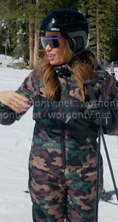 Britani’s camo ski suit on The Real Housewives of Salt Lake City Britani’s camo ski suit on The Real Housewives of Salt Lake City
