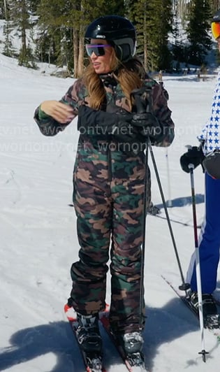 Britani's camo ski suit on The Real Housewives of Salt Lake City
