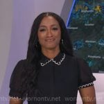 Brittany’s black scalloped short sleeve dress on Good Morning America