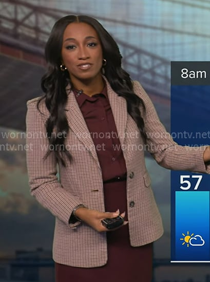 Brittany’s brown plaid blazer on Good Morning America