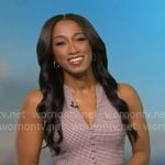 Brittany’s houndstooth peplum top and red skirt on Good Morning America Brittany’s houndstooth peplum top and red skirt on Good Morning America