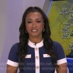 Brittany’s navy contrast trim dress on Good Morning America Brittany’s navy contrast trim dress on Good Morning America