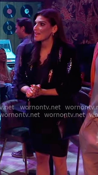 Brook-Lynn’s black sequin embellished blazer on General Hospital Brook-Lynn’s black sequin embellished blazer on General Hospital