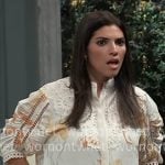 Brook-Lynn’s yellow floral top on General Hospital Brook-Lynn’s yellow floral top on General Hospital