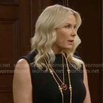 Brooke's pearl earrings and bracelets on The Bold and the Beautiful
