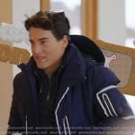 Brooks’s navy padded jacket on Next Gen NYC Brooks’s navy padded jacket on Next Gen NYC