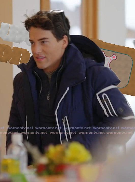 Brooks's navy padded jacket on Next Gen NYC
