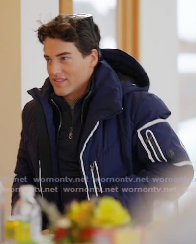 Brooks's navy padded jacket on Next Gen NYC