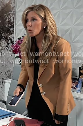 Carly's camel blazer on General Hospital