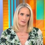 Caroline Polisi’s green printed top on CBS Mornings Caroline Polisi’s green printed top on CBS Mornings