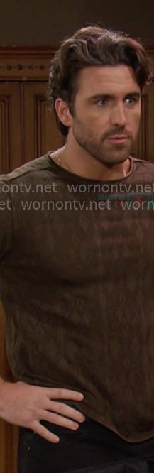 Chad’s brown textured sweater on Days of our Lives Chad’s brown textured sweater on Days of our Lives