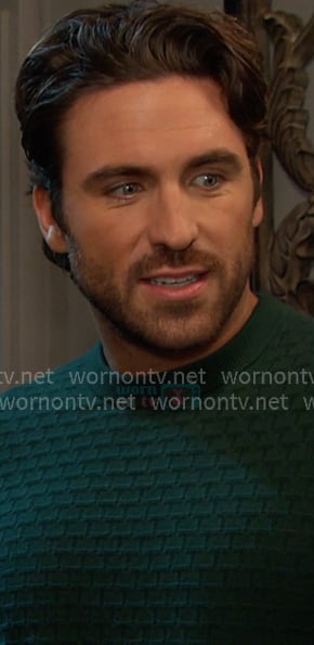 Chad’s green textured sweater on Days of our Lives Chad’s green textured sweater on Days of our Lives