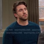 Chad’s teal green wool sweater on Days of our Lives Chad’s teal green wool sweater on Days of our Lives