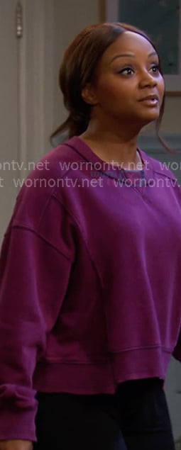 Chanel’s purple sweatshirt on Days of our Lives Chanel’s purple sweatshirt on Days of our Lives