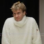 Charlie’s white teddy sweater on Next Gen NYC Charlie’s white teddy sweater on Next Gen NYC