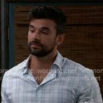 Chase’s light blue plaid shirt on General Hospital Chase’s light blue plaid shirt on General Hospital