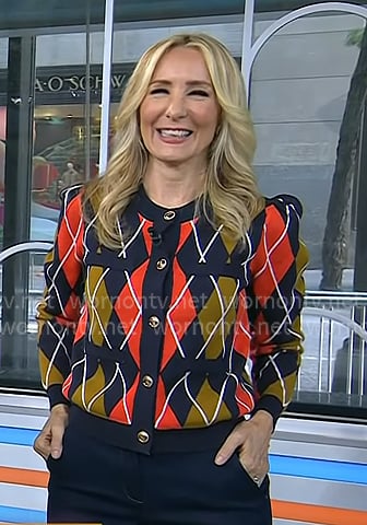 Chassie's argyle cardigan on Today