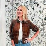 Chassie’s brown ribbed cardigan on Today