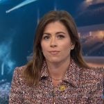 Chloe Melas's tweed jacket and skirt on NBC News Daily