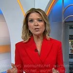 Christine’s red belted blazer and pants on Today