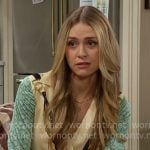 Claire’s chain print dress on The Young and the Restless Claire’s chain print dress on The Young and the Restless