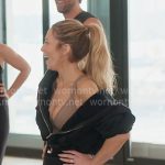 Daisy’s black cropped hoodied and leggings on The Real Housewives of New York City Daisy’s black cropped hoodied and leggings on The Real Housewives of New York City