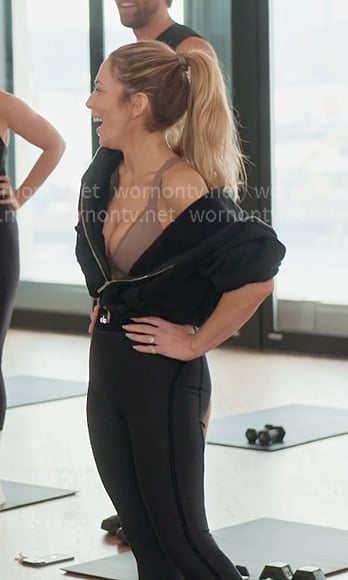 Daisy's black cropped hoodied and leggings on The Real Housewives of New York City