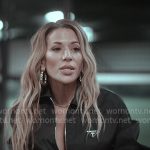 Daisy’s black zip front nylon jacket on The Real Housewives of New York City Daisy’s black zip front nylon jacket on The Real Housewives of New York City